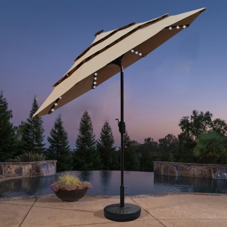 Eliteshade Sunbrella Patio Market Outdoor Umbrella, 3 Tier Design 