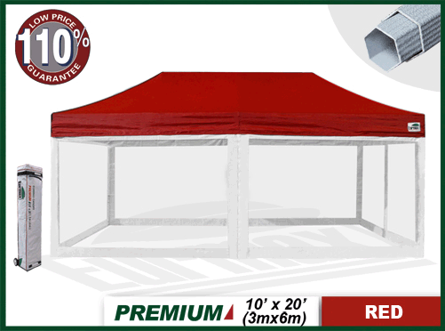 EURMAX Premium 10x20 Pop Up Canopy W 4 Screen Zipper Walls Eurmax