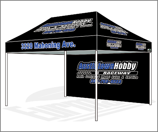 10x15 Custom Canopy With back Wall top only austin C761