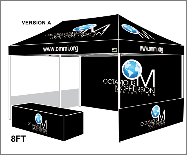 10x10 AND 10X20 Custom Canopy booth OM