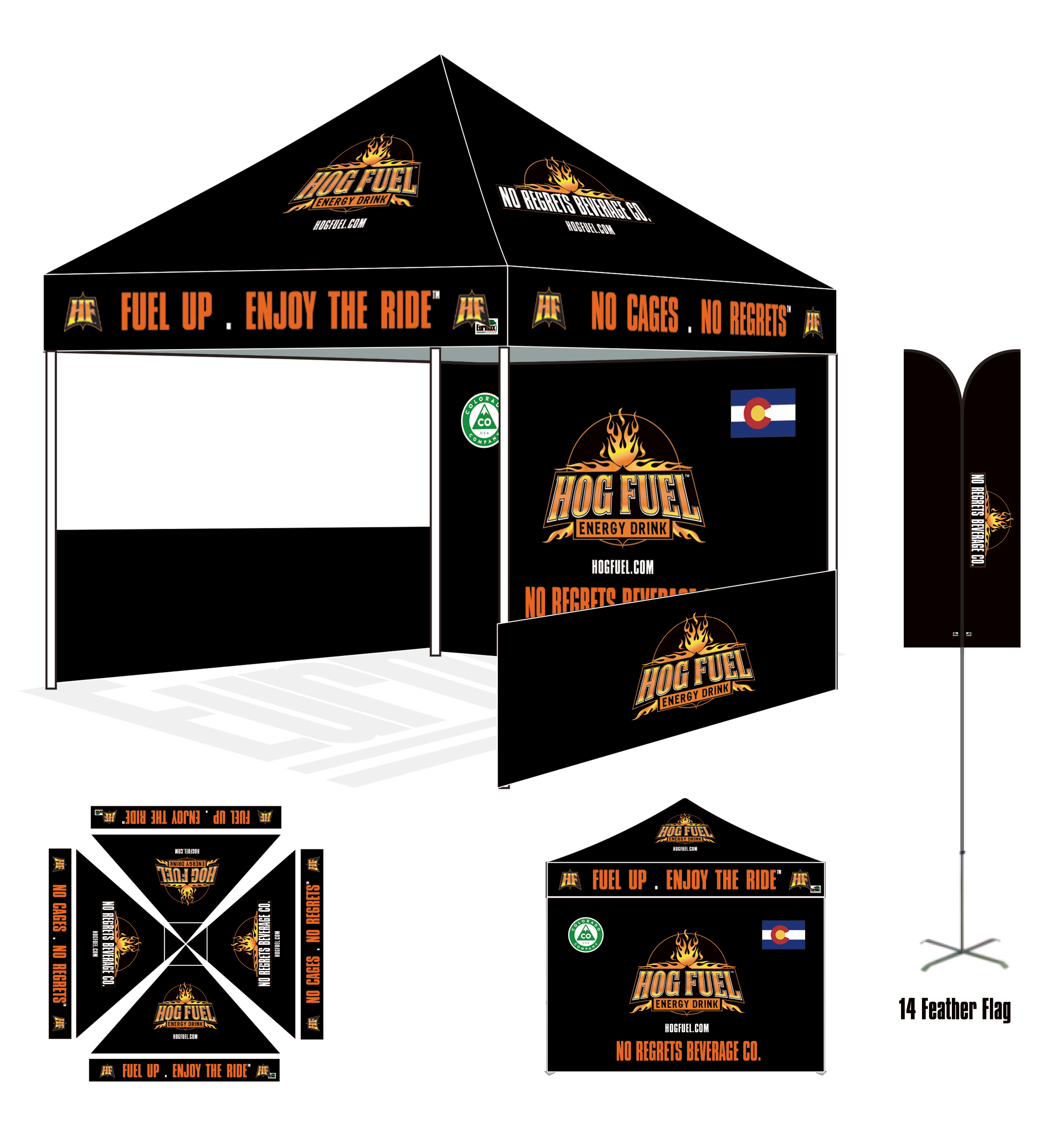 10x10 custom pop up canopy tent with your logo graphics