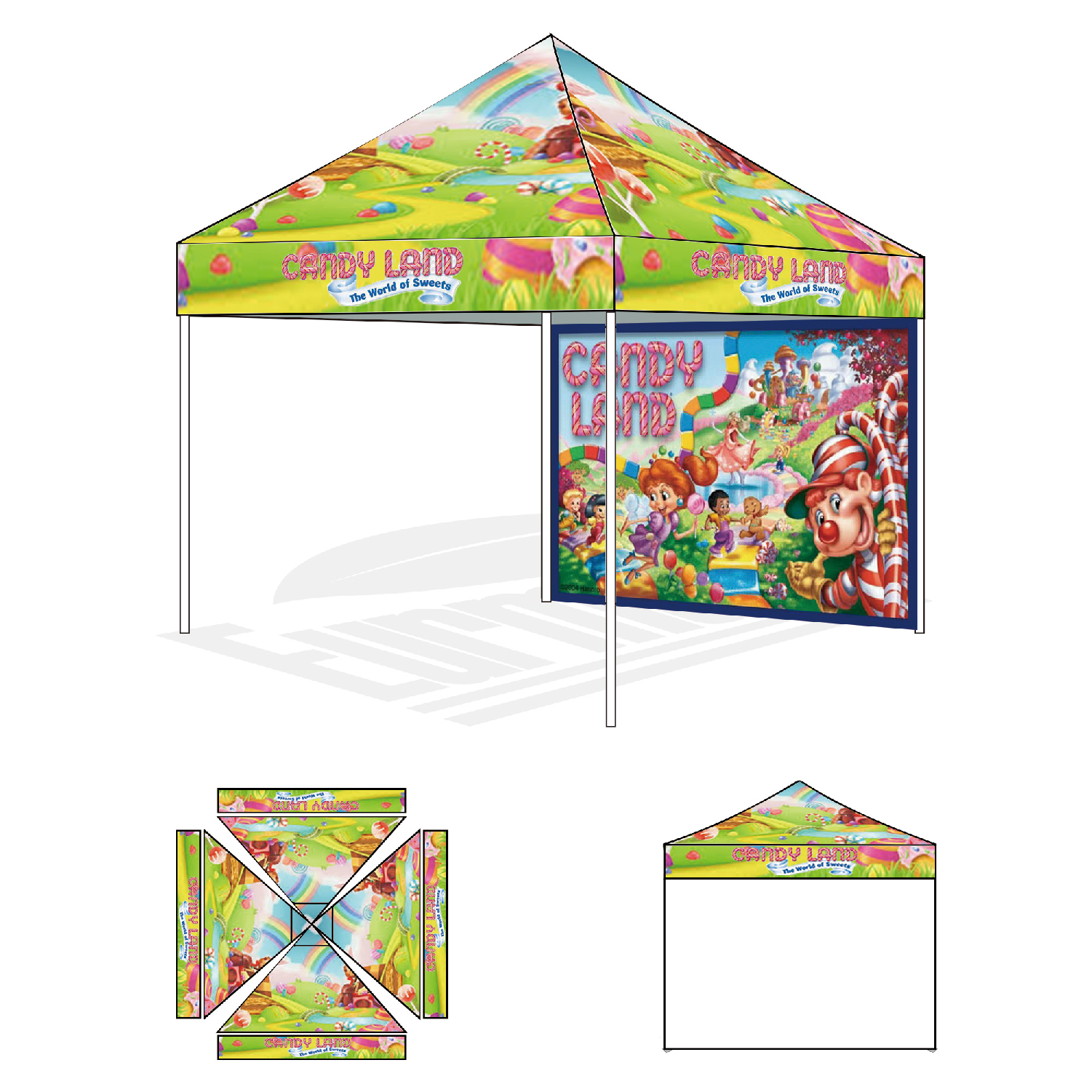 10X10 CUSTOM CANOPY C10588 CANDY LAND